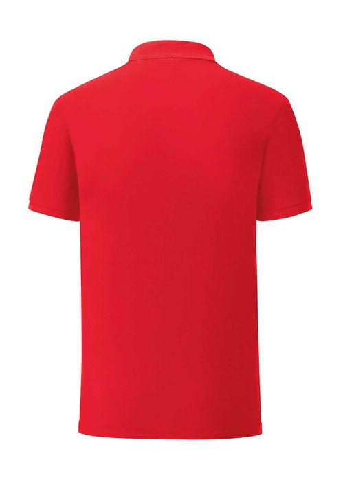Koszulka polo męska Fruit of The Loom Iconic Czerwona M