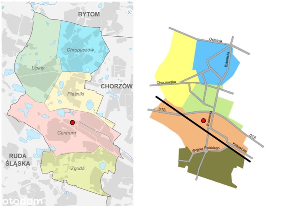 Działka inwestycyjna 1338 m² w centrum Świętochłowic | MPZP: A2.6 MW