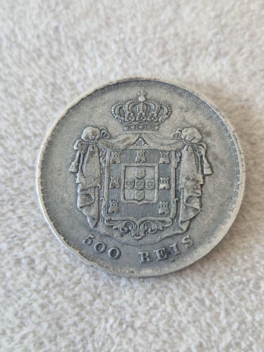 Moeda de Prata 500 Reis D. Pedro V 1858