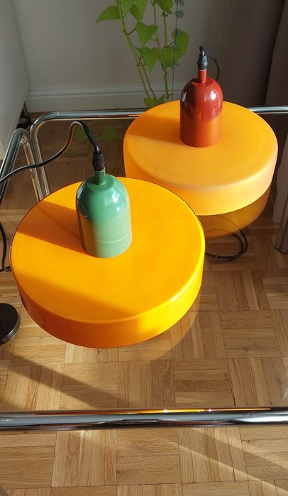 Nowa szklana w stylu vintage bauhaus pomarańczowa space Age loftowa