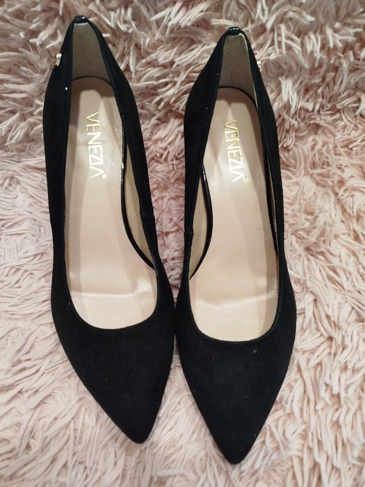 Buty czółenka szpilki czarne 37