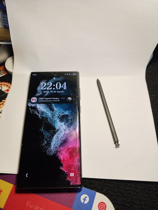 Samsung Galaxy S22 Ultra 256GB – Como novo, com proteções desde o início