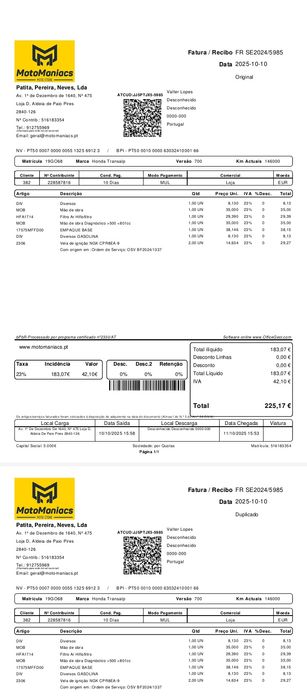 Transalp XL 700 VA Abs resivão feita agora fatura a comprovar