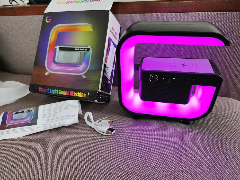 док-станція для нічник, годинник і колонка, кол. чорний