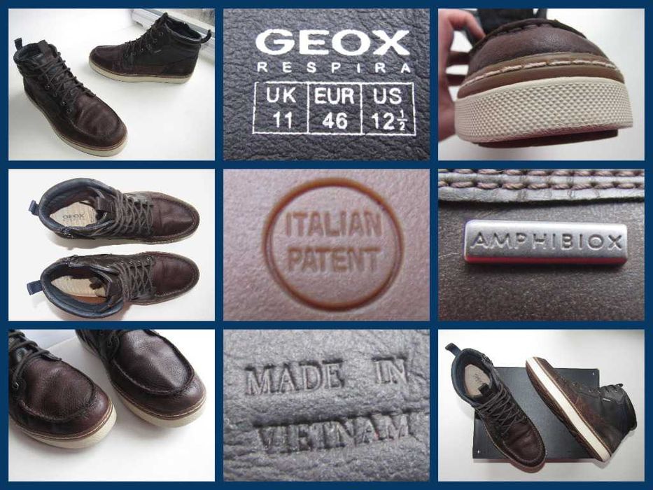 Ботинки мембранные, хайтопы Geox U Mattias B ABX Amphibiox р 46 (30см)