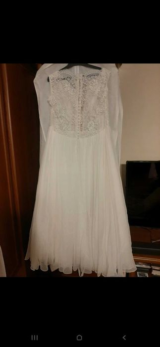 Suknia ślubna kremowa cudna zwiewna