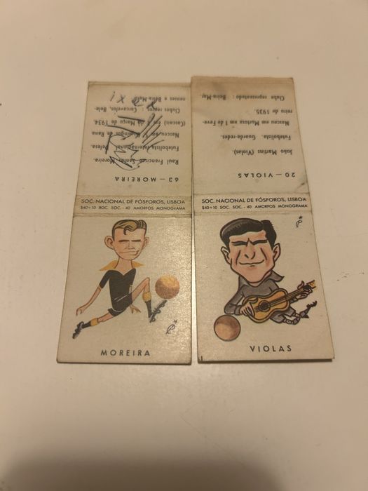 Beira-Mar cromos da bola 1961 caricaturas carteiras de fósforos