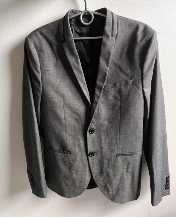 Marynarka męska H&M sportowa szara rozmiar M Slim Fit