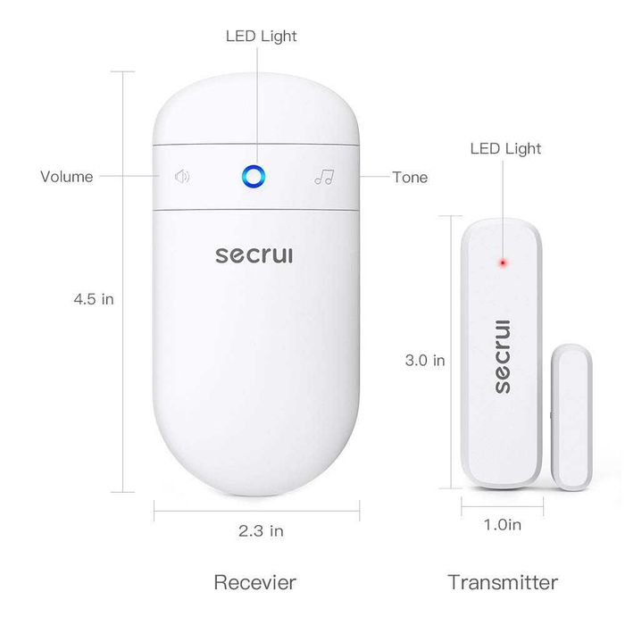 Bezprzewodowy dzwonek alarmowy z czujnikiem otwarcia drzwi