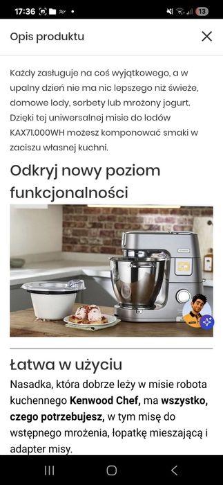 Przystawka do lodów KENWOOD KAX71.000WH
