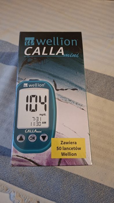 Nowy Glukometr Wellion CALLA Mini (Turkusowy) - Fabryczny Zestaw w Folii