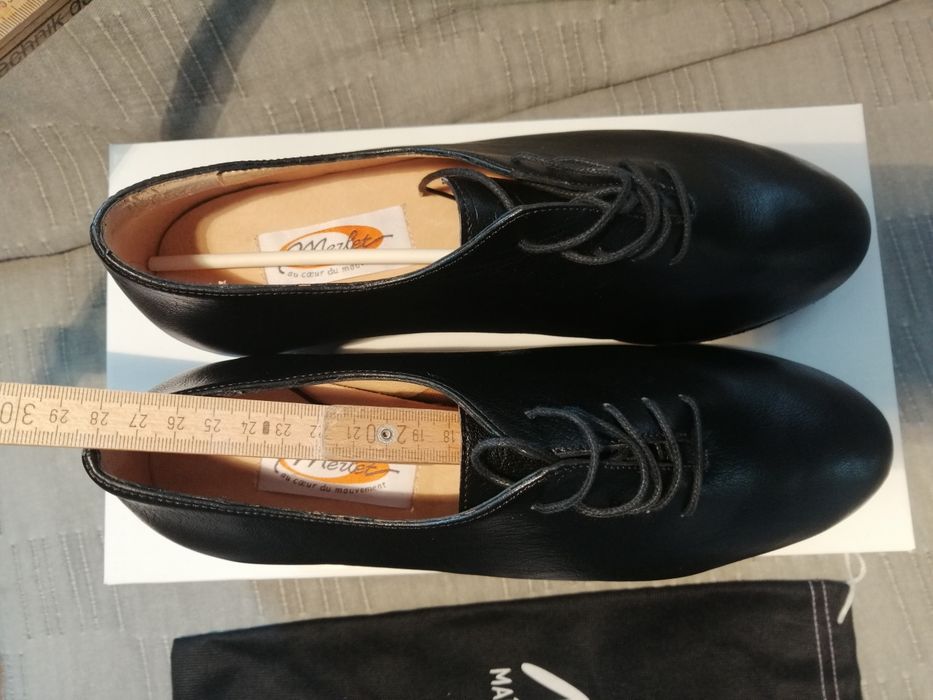 Świetne, markowe buty do tańca, Merlet, skóra, nowe, unisex 43 1/2