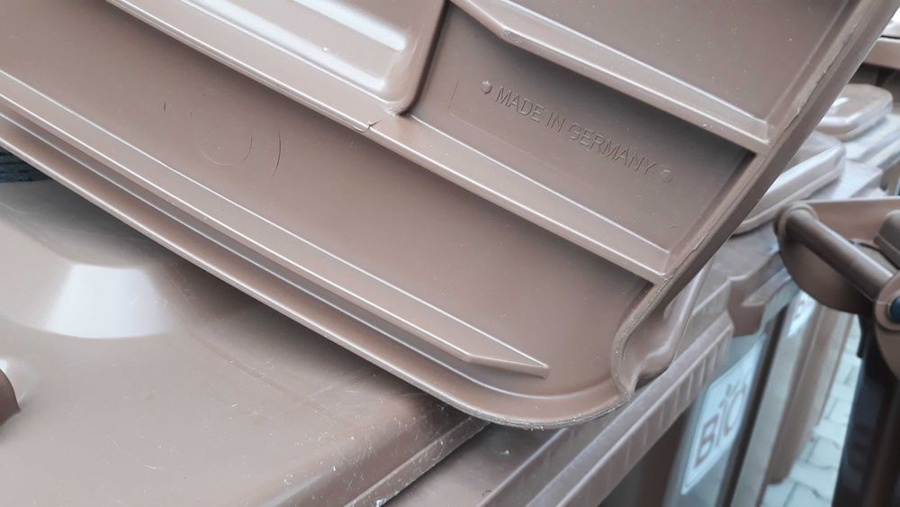 Pojemnik na BIO odpady kosz na śmieci brązowy atest EN 840 DOSTAWA !