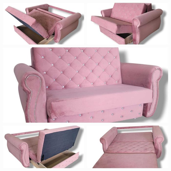Amerykanka Kanapa dwuosobowa rozkładana z pojemnikiem Sofa do pokoju