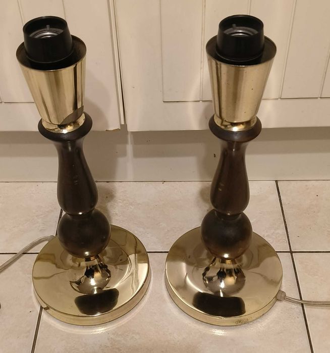 Lampy stołowe -oprawy Polam Poznań vintage PRL