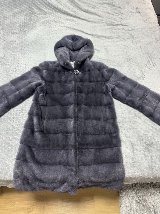 Шуба норкова колір графіт