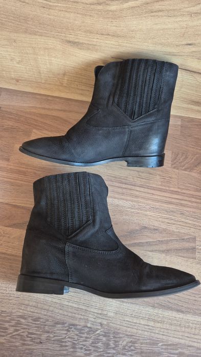 Czarne botki Badura 40/41 ukryty koturn