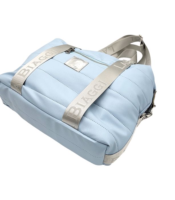 Torebka torba damska pikowana LAURA BIAGGI niebieski błękit