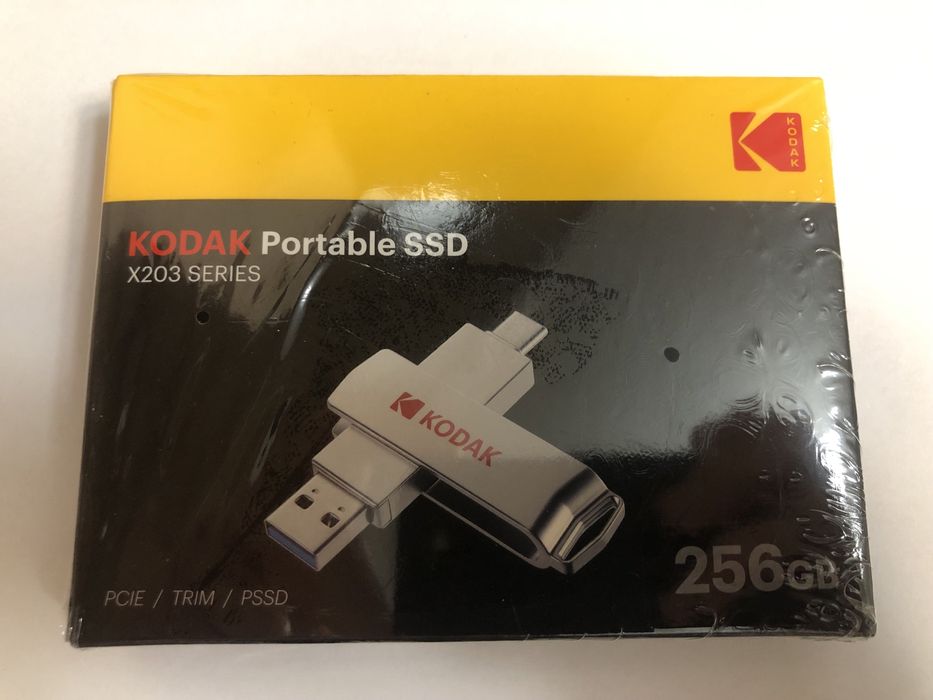 Внешний SSD USB диск 256Gb в формате флешки Kodak X203 (USB-A + USB-C)