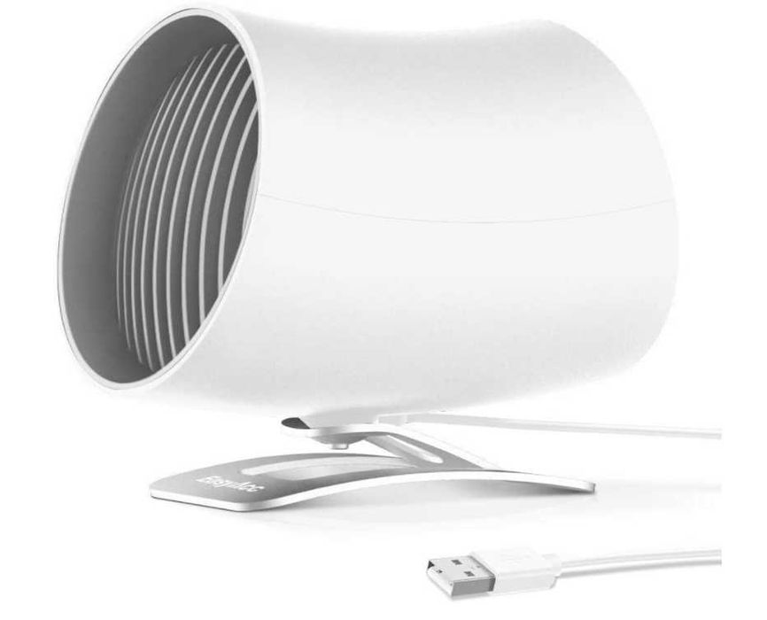 EASYACC WENTYLATOR WIATRAK ze stojakiem USB cichy biały