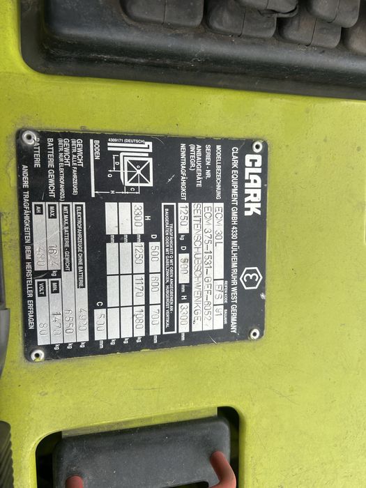 Wózek widlowy elektryczny clark