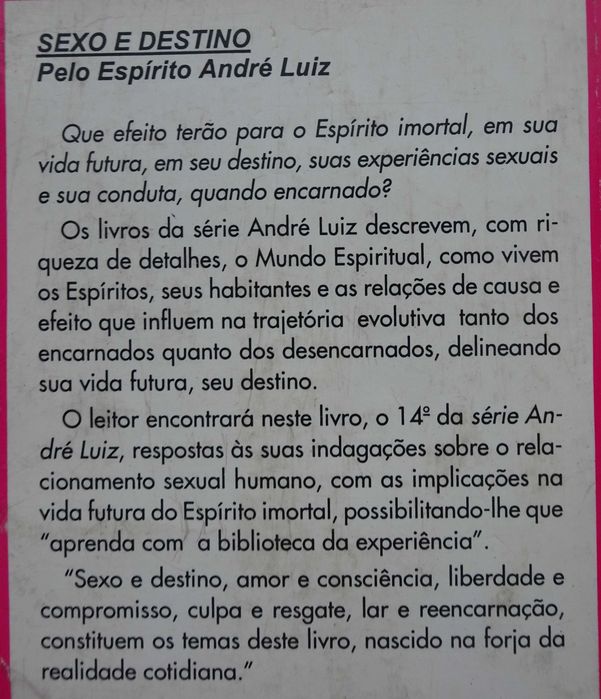 Sexo e Destino (Ditado Pelo Espírito André Luiz) de Francisco Cândido Xavier e Waldo Vieira