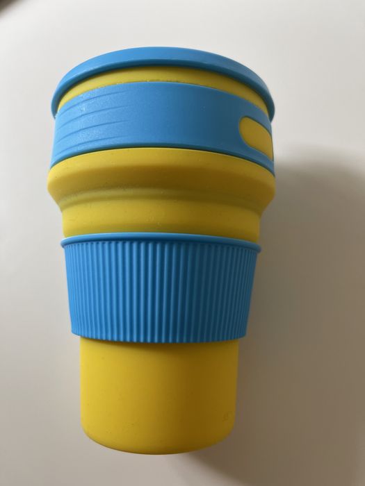 Kubek  silikonowy take away składany 12 cm 350 ml