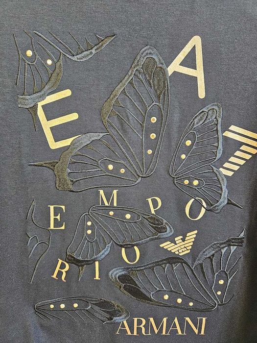T-Shirt EA7 Emporio Armani Preto Dourado S