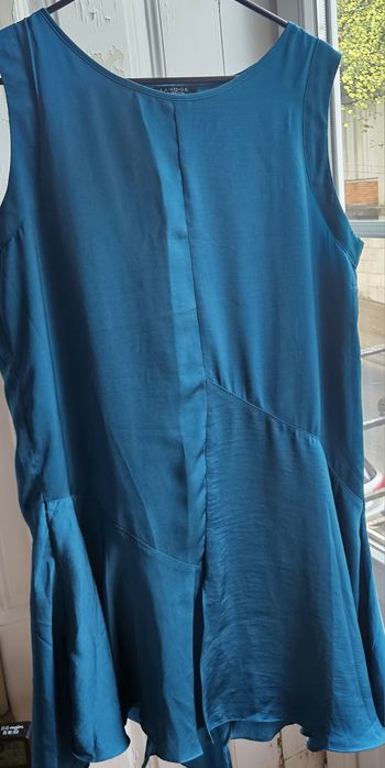 Vestido azul petroleo