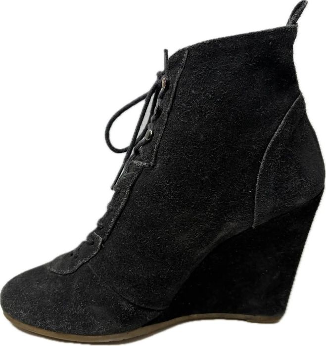 Botki skórzane na koturnie Zara Rozmiar 38