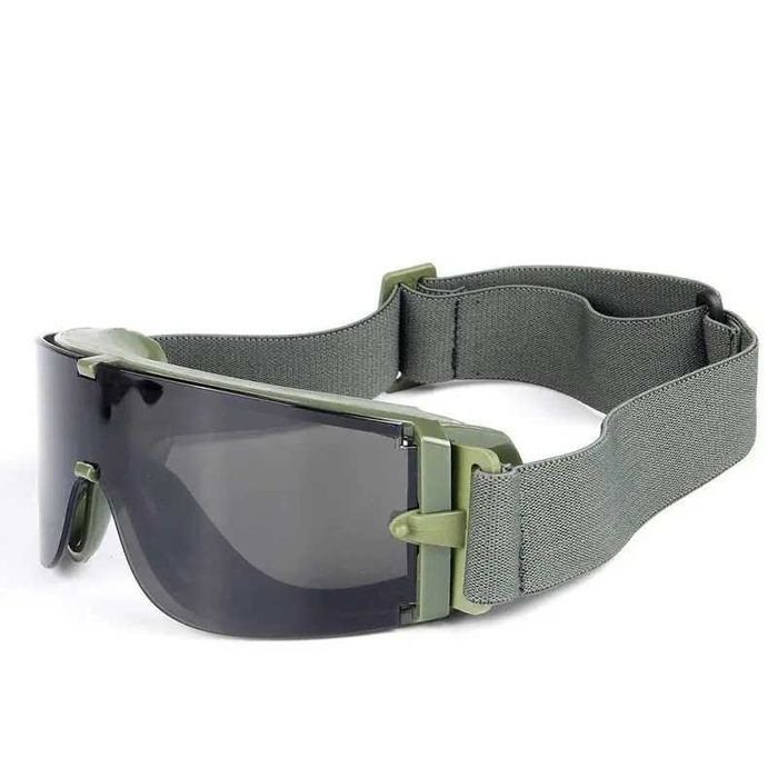 Óculos tácticos militares sem moldura frontal com lentes escurecidas