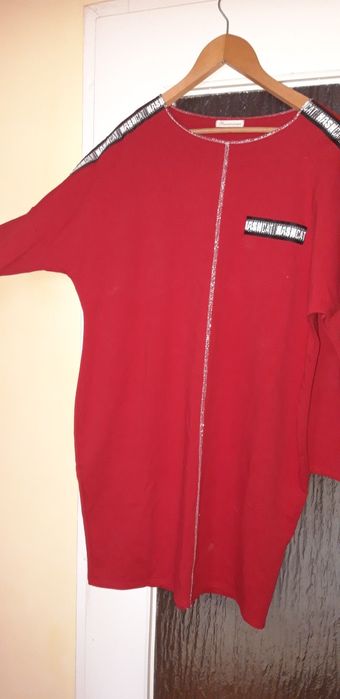 Sukienka Z bawełny w kolorze czerwonym