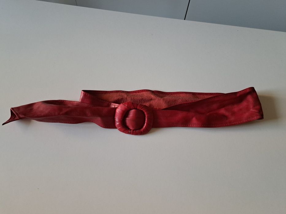 Pasek damski do spodni sukienki czerwony