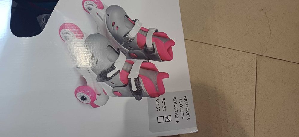 Patins menina rosa