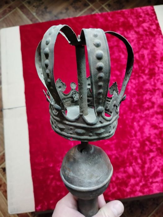 Корона - навершие на хоругву или патерицы(посох) старинный