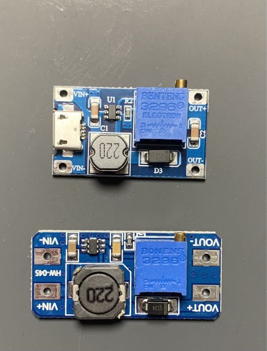 Повышающий dc dc li ion 18650 21700 MT3608