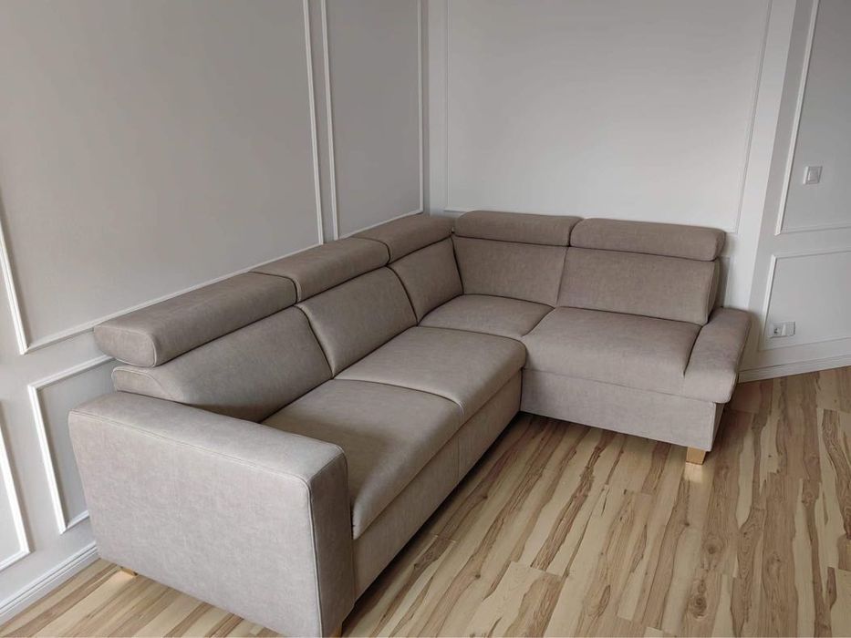 Narożnik Arturro z funkcja spania oraz pojemnikiem