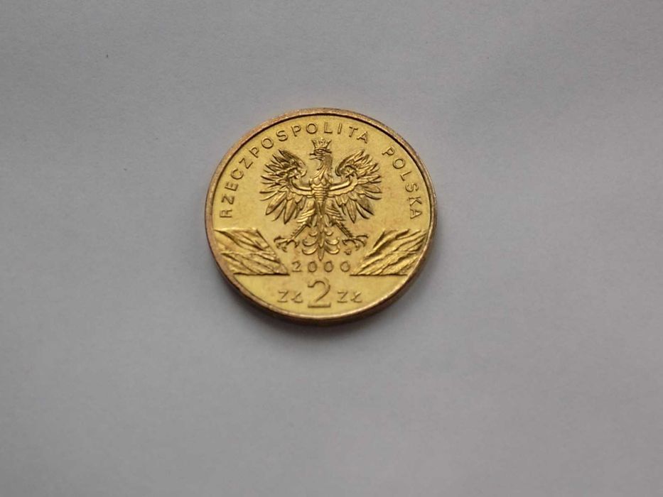 Moneta okolicznościowa 2 zł Dudek - 2000 r. Stan monety bardzo dobry.