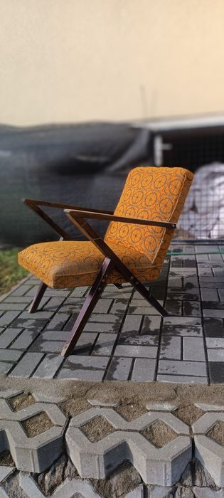 Fotel PRL Zorro unikat Bydgoska fabryka mebli lata 60