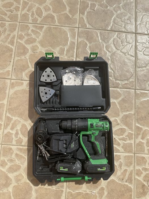 Berbequim multifunções Hammersmith 18V com 2 baterias e acessórios