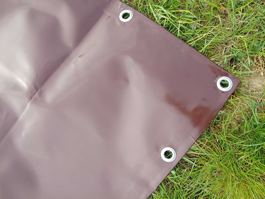 MOCNA PLANDEKA PCV Brązowa 650g/m² – 2 x 3,75 m (Stan Idealny!)