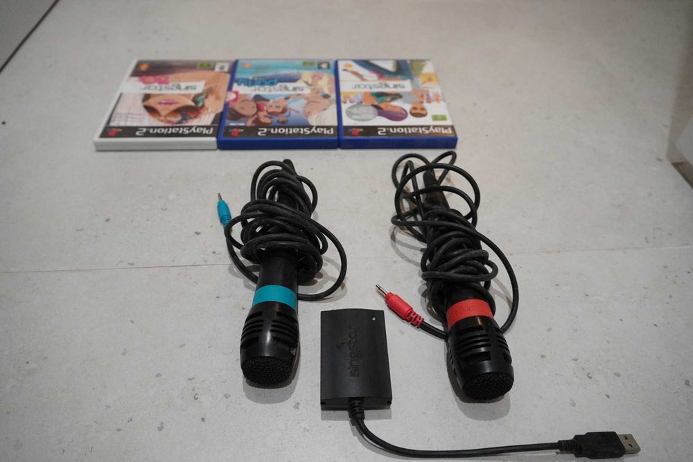 3 Jogos Singstar + 2 Microfones PS2/PS3