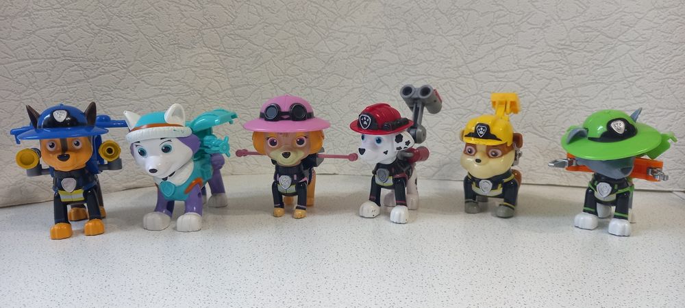 Фигурки Зума,Скай,Маршал,Крепыш,Рокки,Гонщик,Эверест Щенячий патруль
