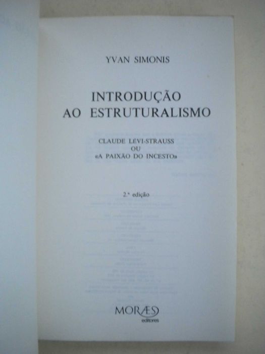 Introdução ao Estruturalismo Claude Levi-Strauss