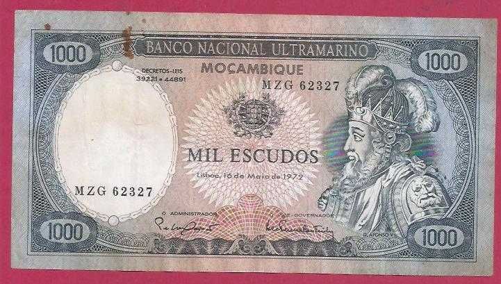 MOÇAMBIQUE EX-Colonia Nota DE 1.000 Escudos 1972