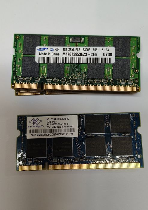 Оперативна пам'ять для ноутбуків та ПК DDR3; DDR2