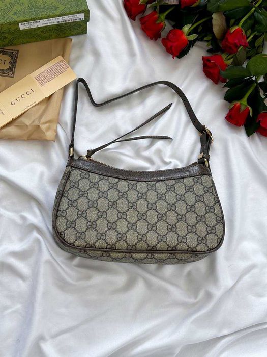 !PREMIUM! Gucci Ophidia Gg Medium Handbag Brown вона сумочка Medium
