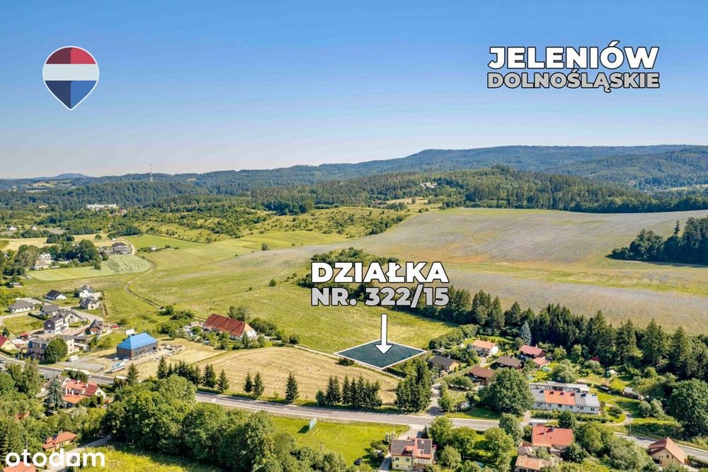 Działka budowlana z mediami, blisko DK8