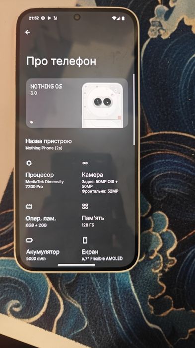Nothing phone 2a 128/8 ГБ стан вживанний