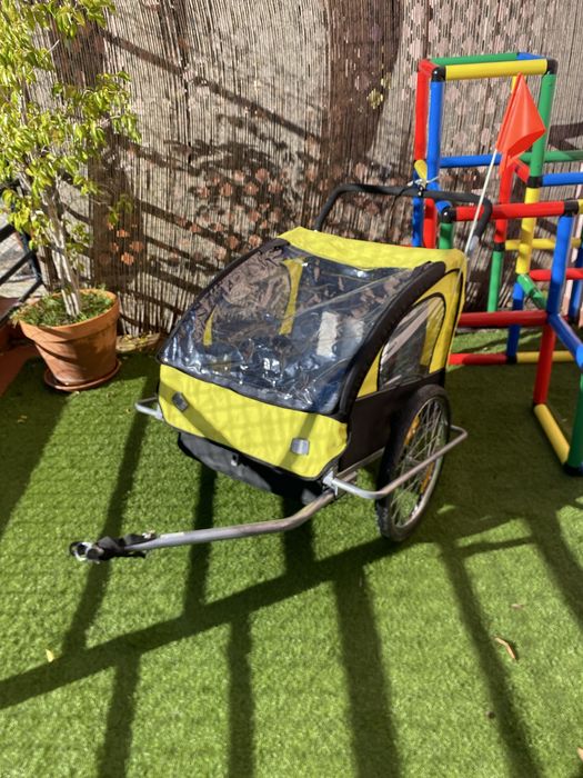 Carinho atrelado para bicicleta - 2 criancas